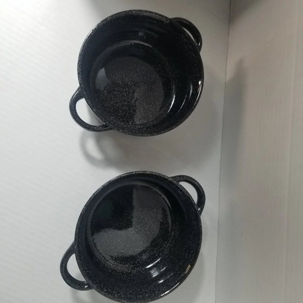SOUP BOWLS MICROWAVE AND DISHWASHER SAFE BLACK AND WHITE CAMPING BOWLS